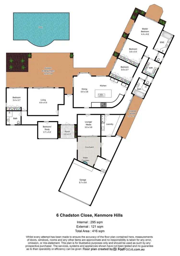 Floorplan of Homely house listing, 6 Chadston Close, Kenmore Hills QLD 4069