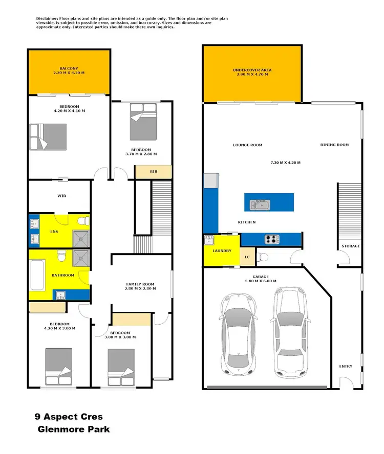 Floorplan of Homely townhouse listing, 9 Aspect Crescent, Glenmore Park NSW 2745