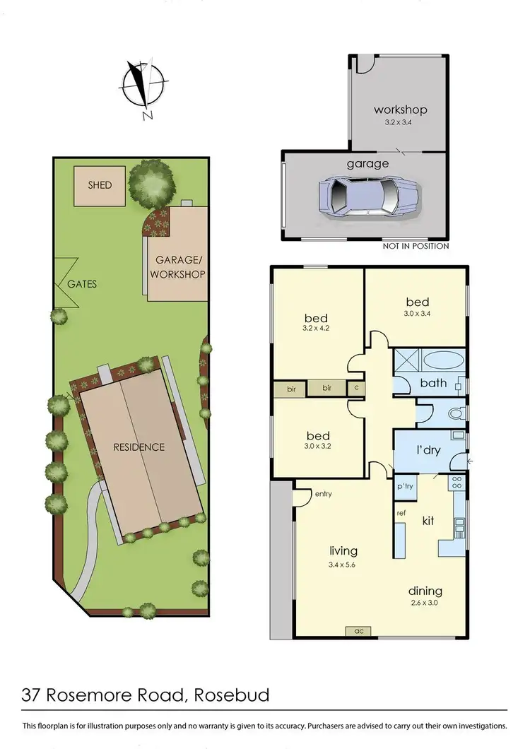 Floorplan of Homely house listing, 37 Rosemore Road, Rosebud VIC 3939