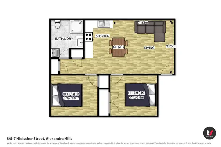 Floorplan of Homely unit listing, 8/5-7 Hielscher Street, Alexandra Hills QLD 4161