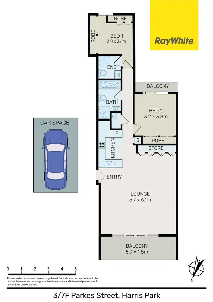 Floorplan of Homely apartment listing, 3/7F Parkes Street, Harris Park NSW 2150