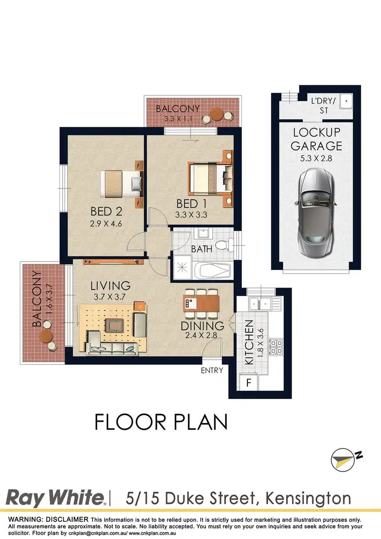 Floorplan of Homely apartment listing, 5/15-21 Duke Street, Kensington NSW 2033