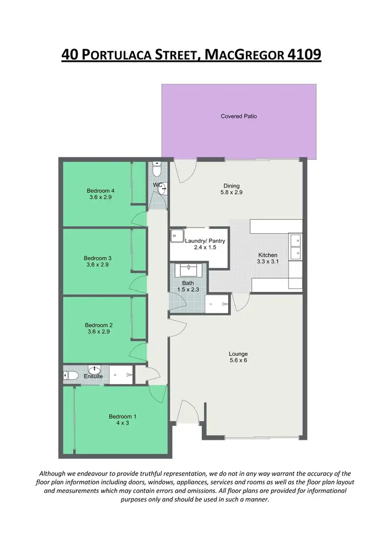 Floorplan of Homely house listing, 40 Portulaca Street, Macgregor QLD 4109
