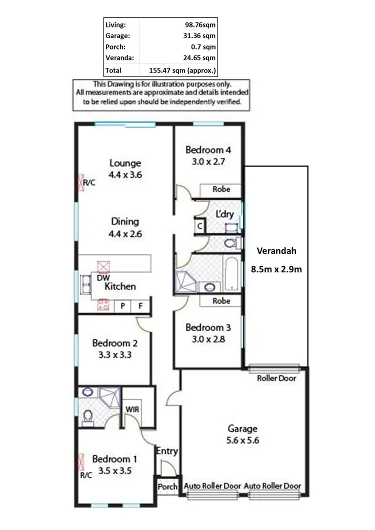 Floorplan of Homely house listing, 36 Jarrah Drive, Munno Para West SA 5115