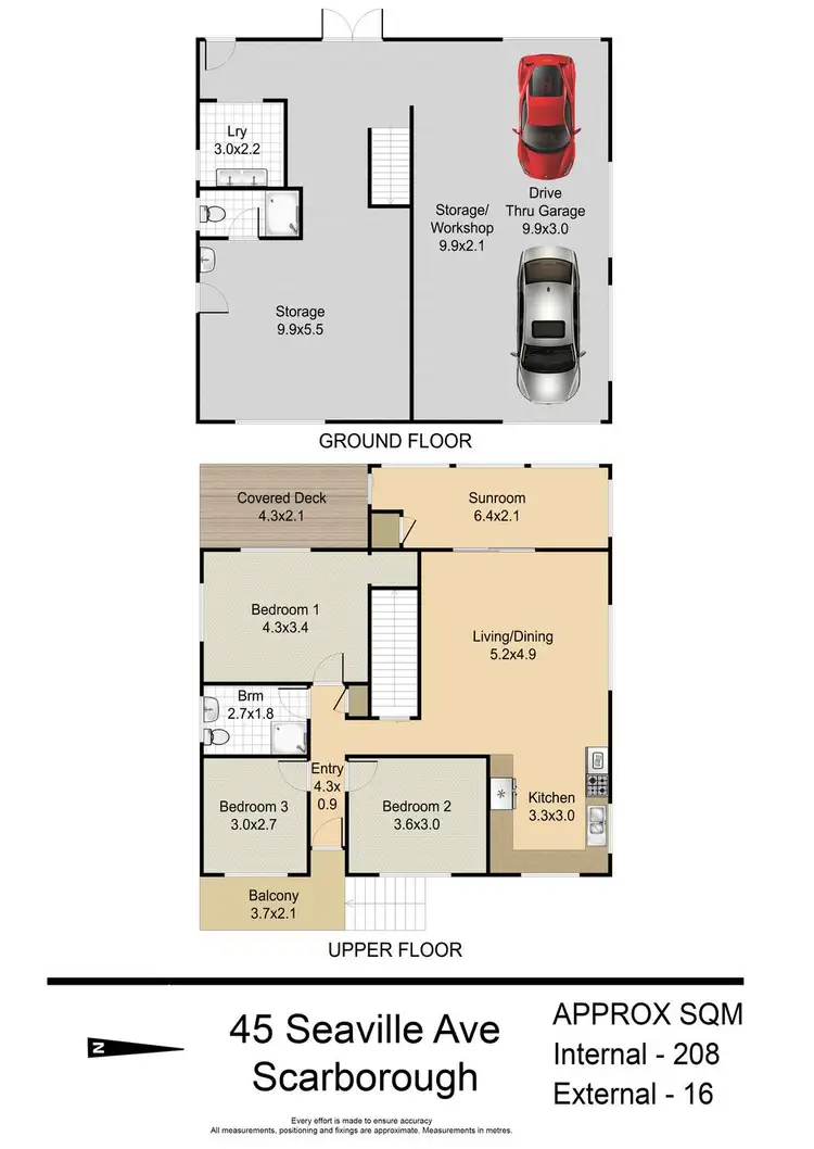 Floorplan of Homely house listing, 45 Seaville Avenue, Scarborough QLD 4020