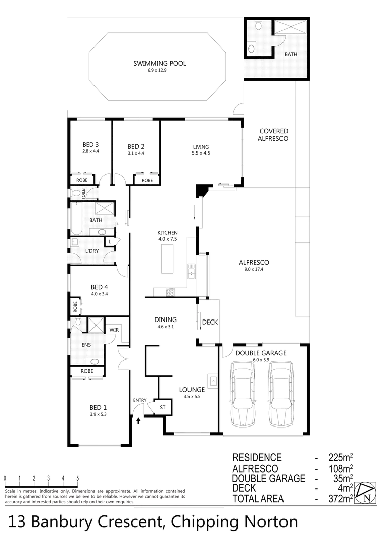 Floorplan of Homely house listing, 13 Banbury Crescent, Chipping Norton NSW 2170