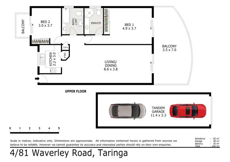 Floorplan of Homely unit listing, 4/81 Waverley Road, Taringa QLD 4068