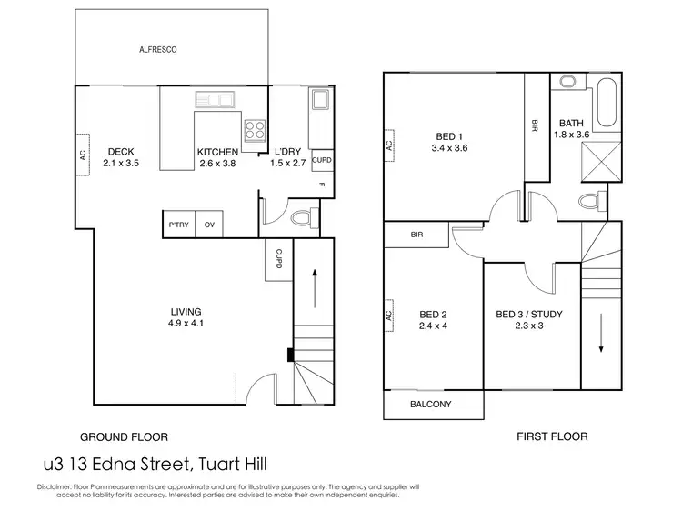 Floorplan of Homely house listing, 3/13 Edna Street, Tuart Hill WA 6060