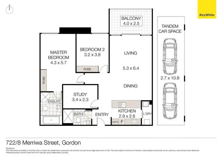 Floorplan of Homely unit listing, 722/8 Merriwa Street, Gordon NSW 2072