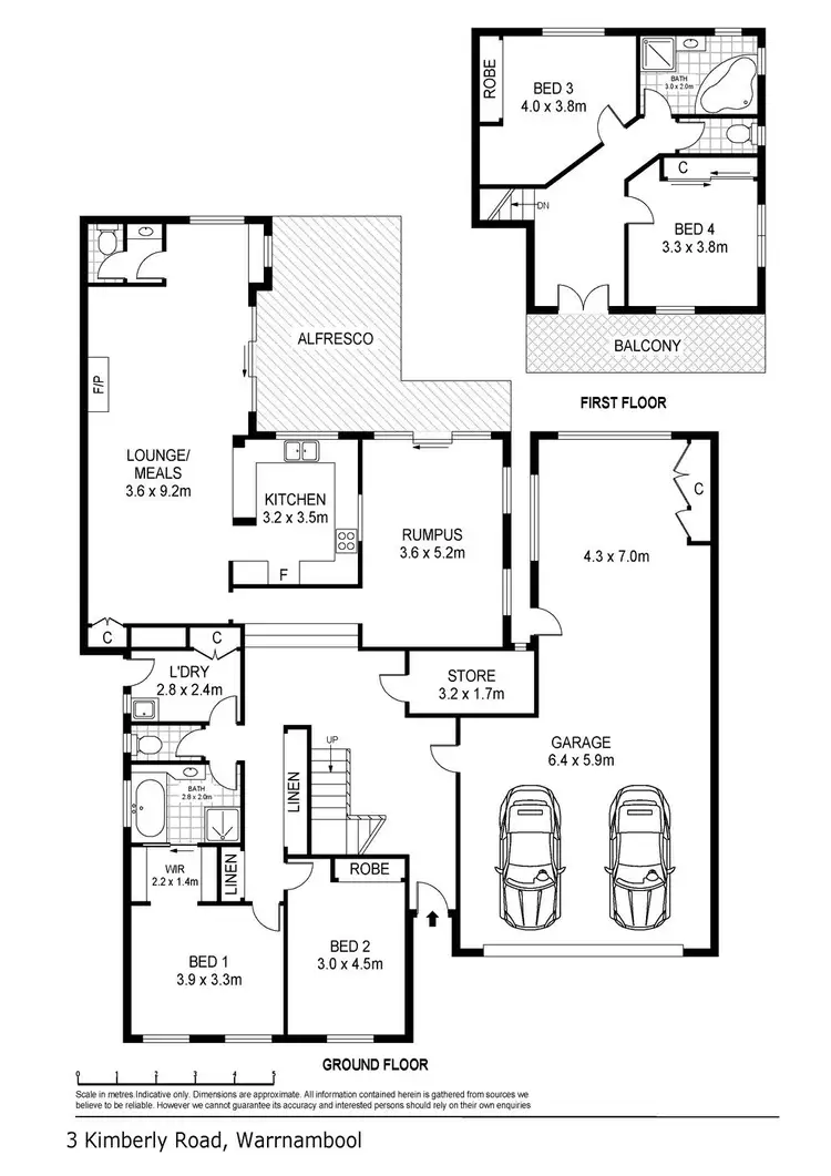 Floorplan of Homely house listing, 3 Kimberly Road, Warrnambool VIC 3280