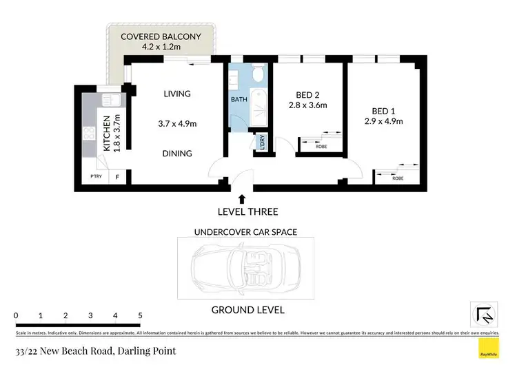 Floorplan of Homely apartment listing, 33/22 New Beach Road, Darling Point NSW 2027