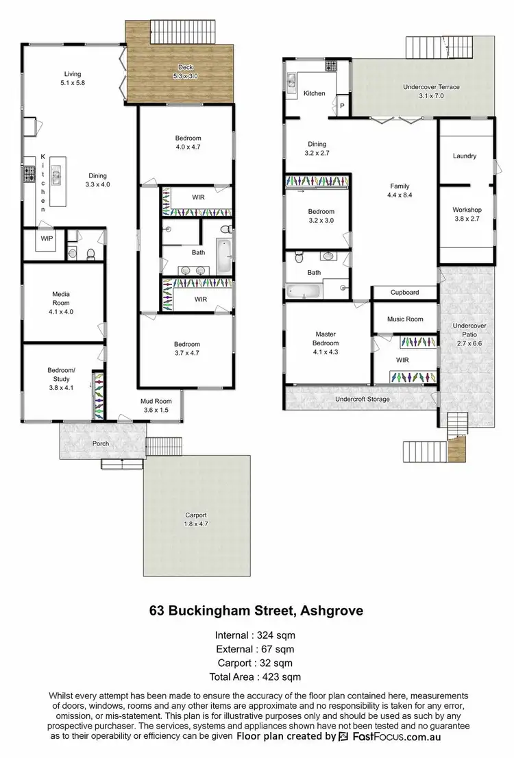 Floorplan of Homely house listing, 63 Buckingham Street, Ashgrove QLD 4060