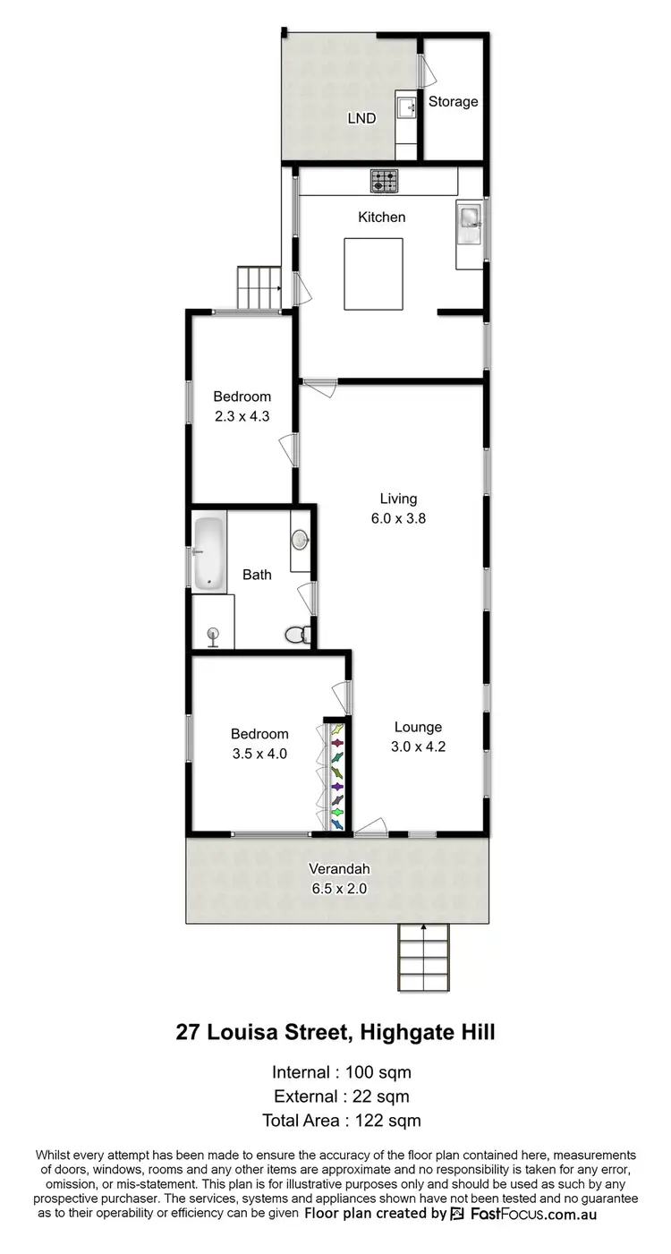 Floorplan of Homely house listing, 27 Louisa Street, Highgate Hill QLD 4101
