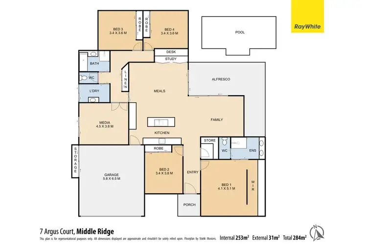 Floorplan of Homely house listing, 7 Argus Court, Middle Ridge QLD 4350