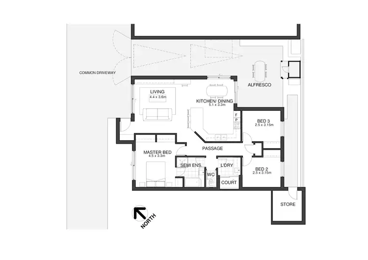 Floorplan of Homely villa listing, 3/59 Beatty Avenue, East Victoria Park WA 6101