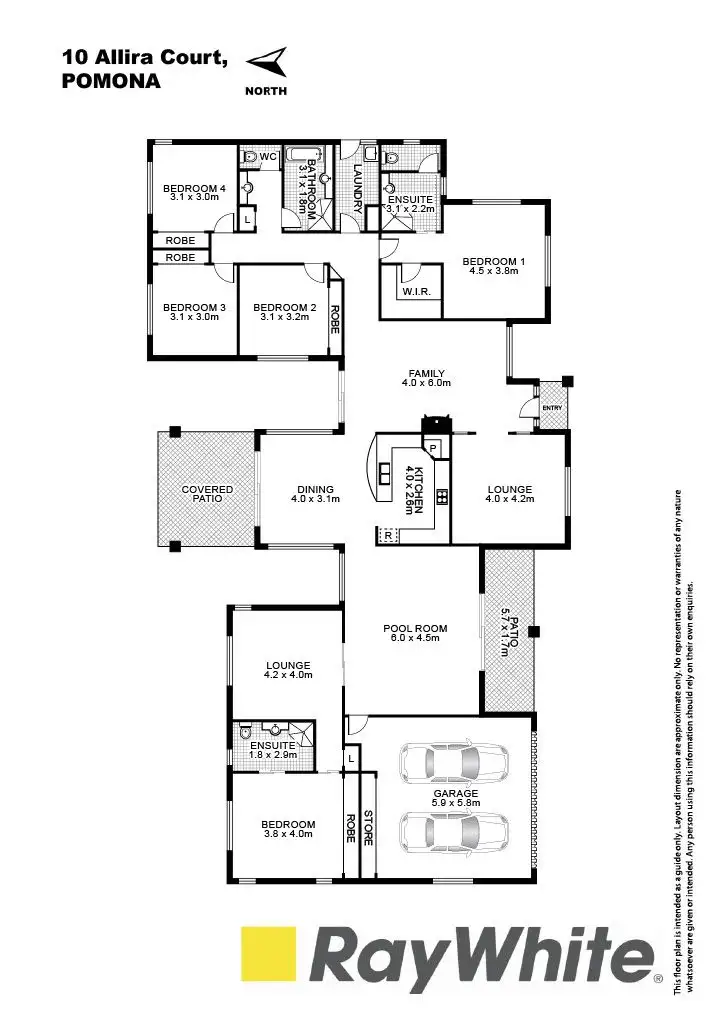 Floorplan of Homely house listing, 10 Allira Court, Pomona QLD 4568