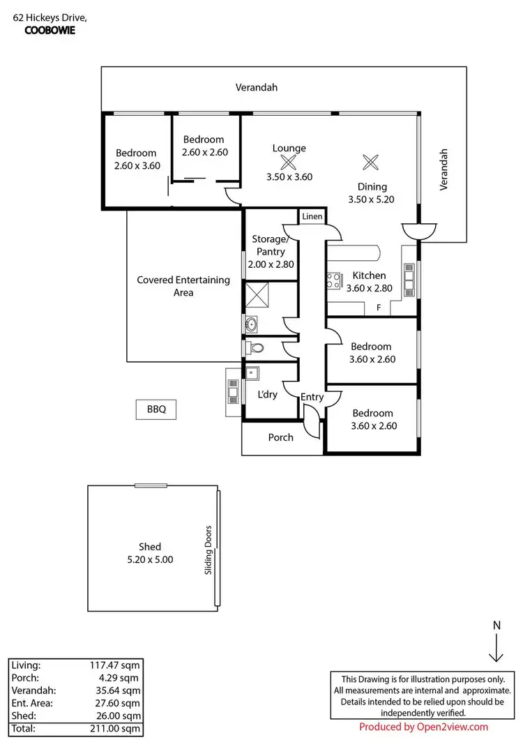 Floorplan of Homely house listing, 62 Hickeys Drive, Coobowie SA 5583