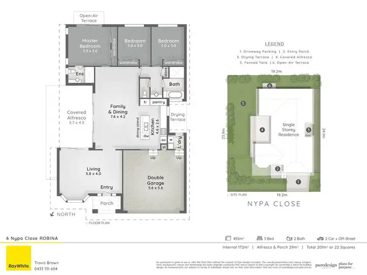 Floorplan of Homely house listing, 6 Nypa Close, Robina QLD 4226