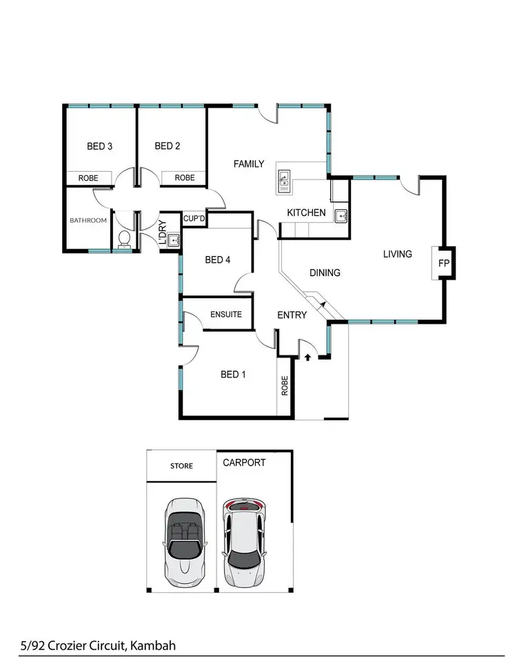 Floorplan of Homely house listing, 5/92 Crozier Circuit, Kambah ACT 2902