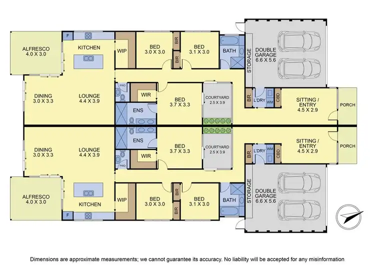 Floorplan of Homely townhouse listing, 1&2/6 Litchfield Avenue, Ferntree Gully VIC 3156
