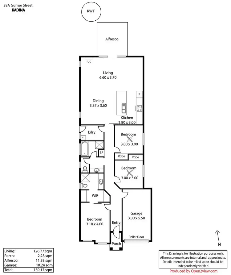 Floorplan of Homely house listing, 38A Gurner Street, Kadina SA 5554