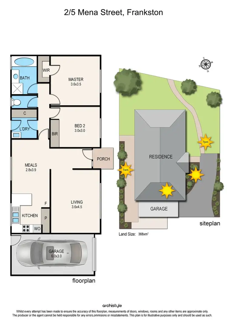 Floorplan of Homely unit listing, 2/5 Mena Street, Frankston VIC 3199