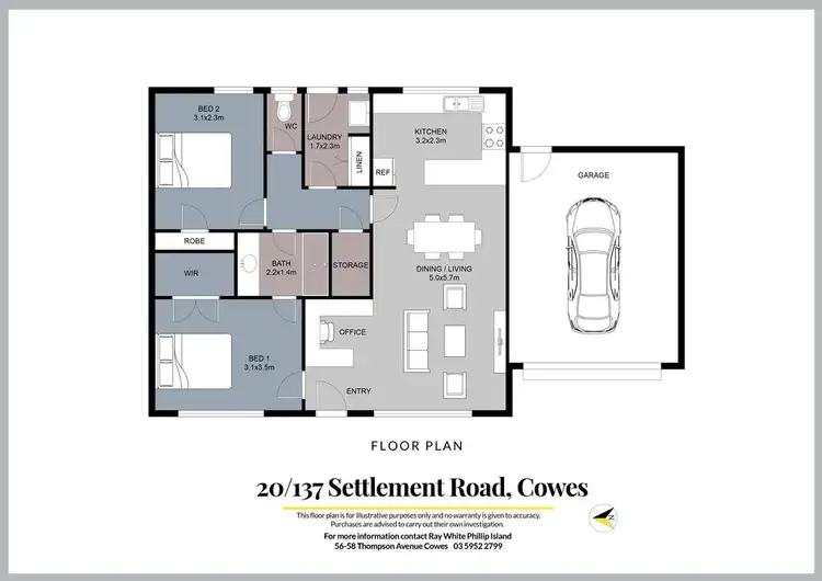 Floorplan of Homely unit listing, 20/137 Settlement Road, Cowes VIC 3922