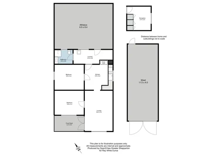 Floorplan of Homely house listing, 6-8 Down Street, Longwood VIC 3665