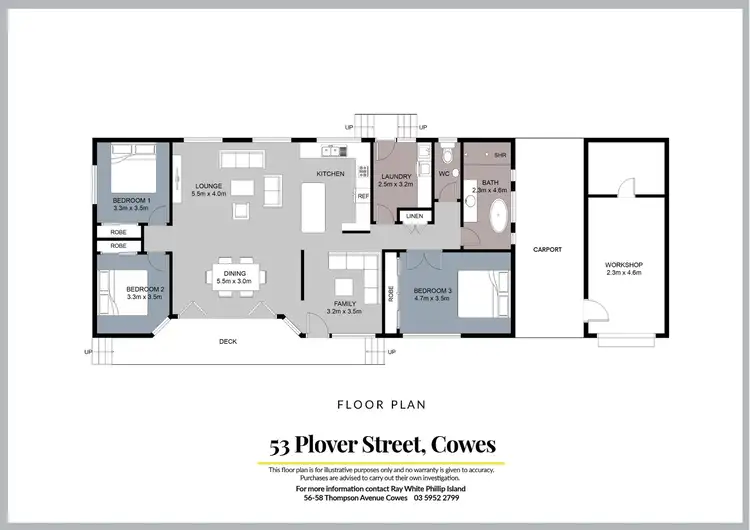 Floorplan of Homely house listing, 53 Plover Street, Cowes VIC 3922