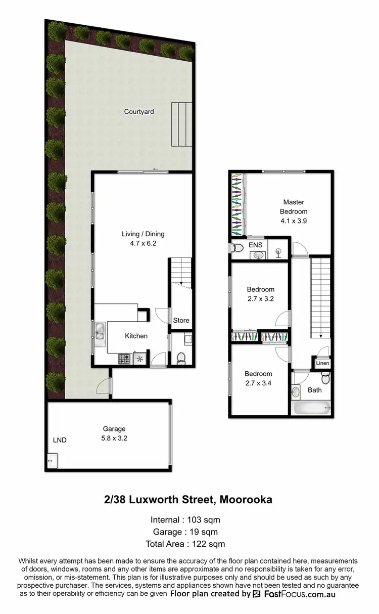 Floorplan of Homely townhouse listing, 2/38 Luxworth Street, Moorooka QLD 4105