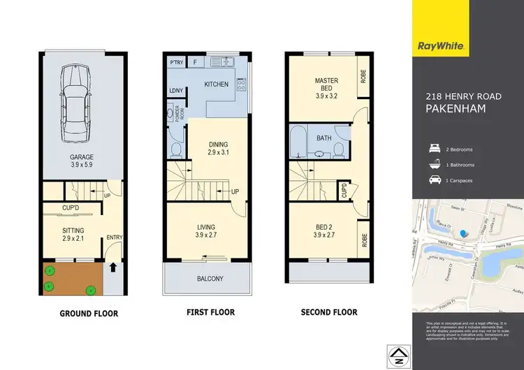 Floorplan of Homely townhouse listing, 218 Henry Road, Pakenham VIC 3810