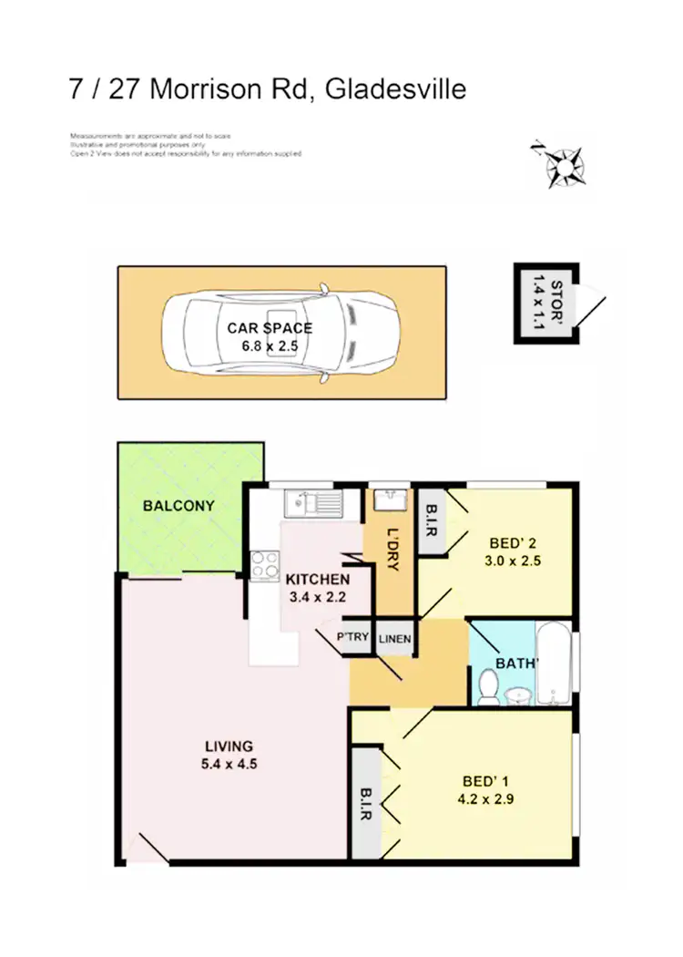 Floorplan of Homely apartment listing, 7/27-29 Morrison Road, Gladesville NSW 2111