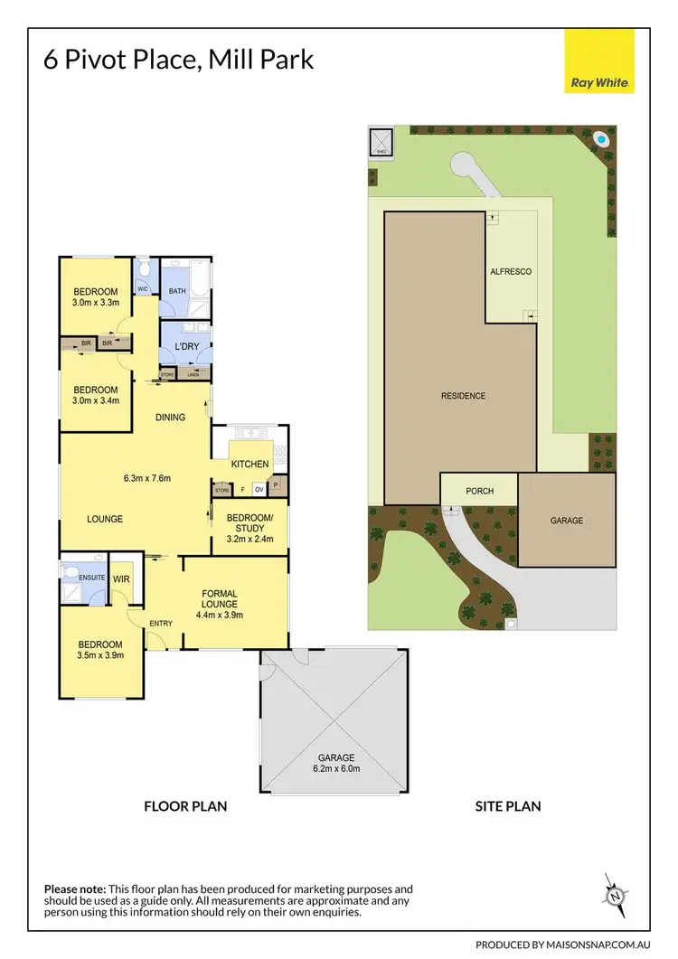 Floorplan of Homely house listing, 6 Pivot Place, Mill Park VIC 3082