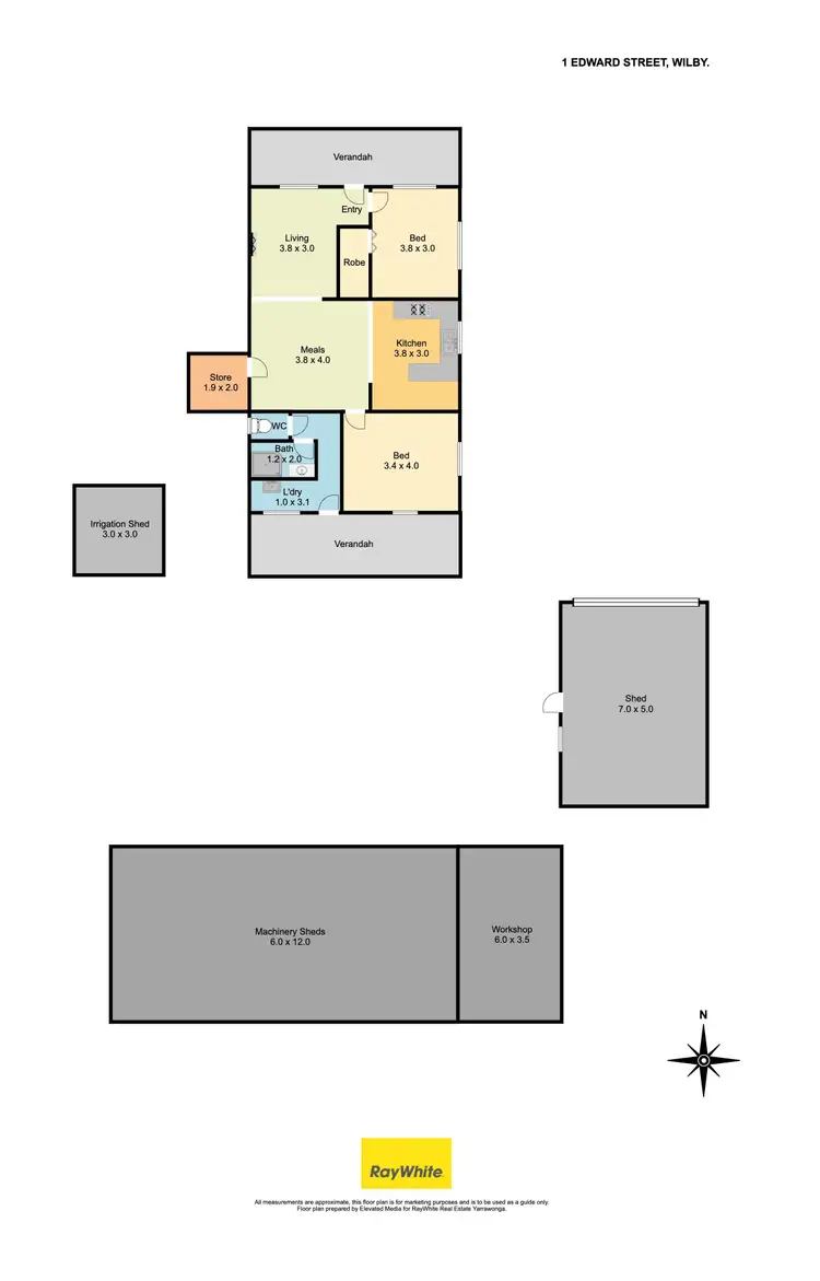 Floorplan of Homely house listing, 1 Edward Street, Wilby VIC 3728