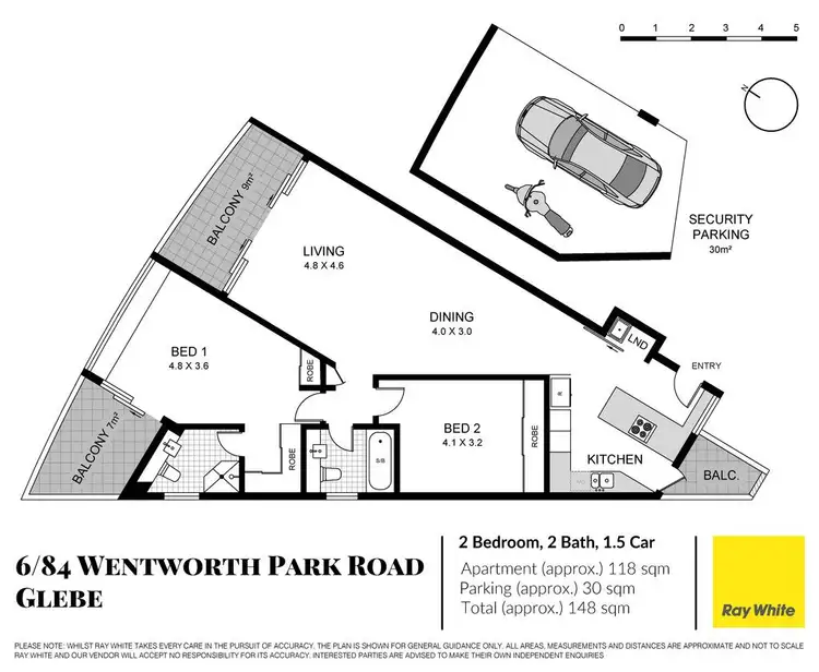 Floorplan of Homely apartment listing, 6/84 Wentworth Park Road, Glebe NSW 2037