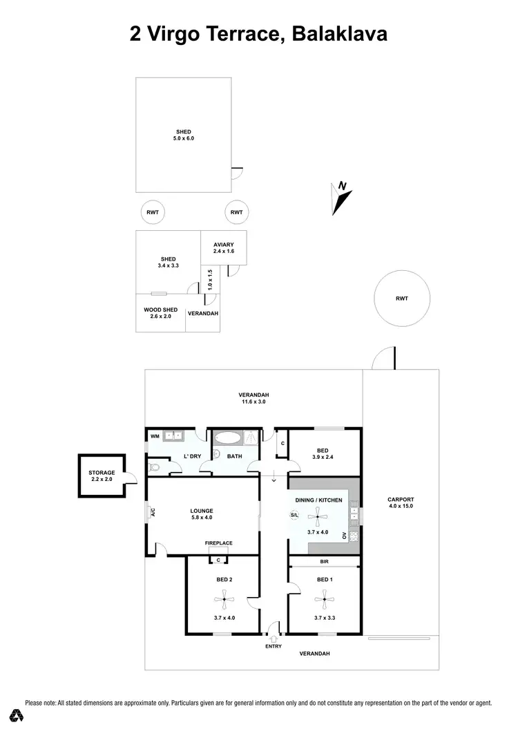 Floorplan of Homely house listing, 2 Virgo Terrace, Balaklava SA 5461