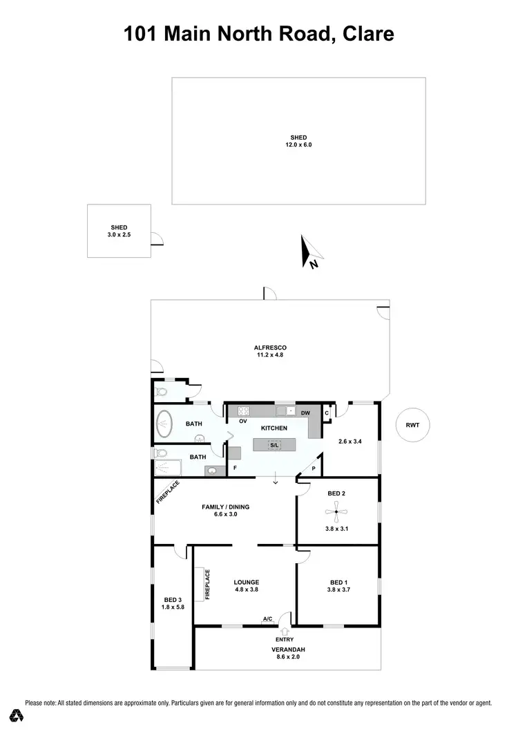 Floorplan of Homely house listing, 101 Main North Road, Clare SA 5453