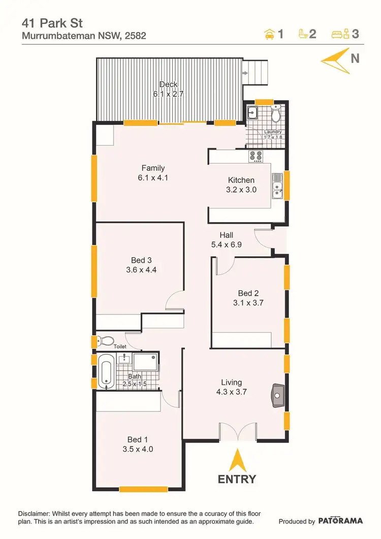 Floorplan of Homely house listing, 41 Park Street, Goulburn NSW 2580