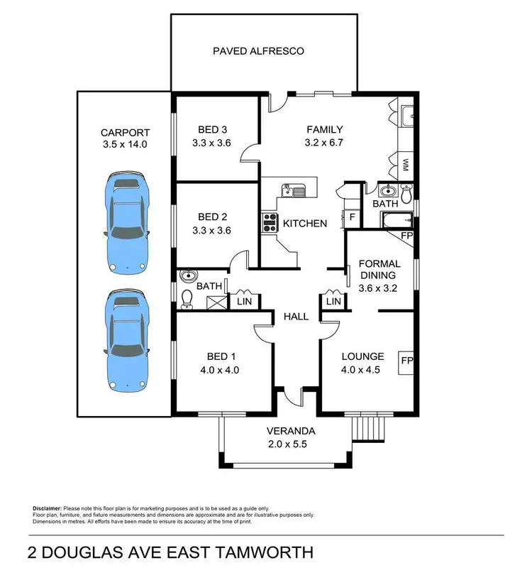 Floorplan of Homely house listing, 2 Douglas Avenue, Tamworth NSW 2340