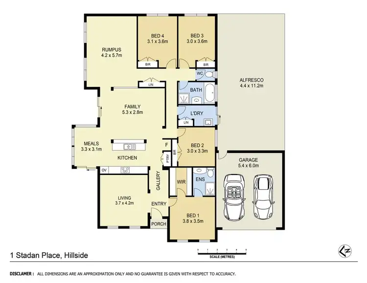Floorplan of Homely house listing, 1 Stadan Place, Hillside VIC 3037