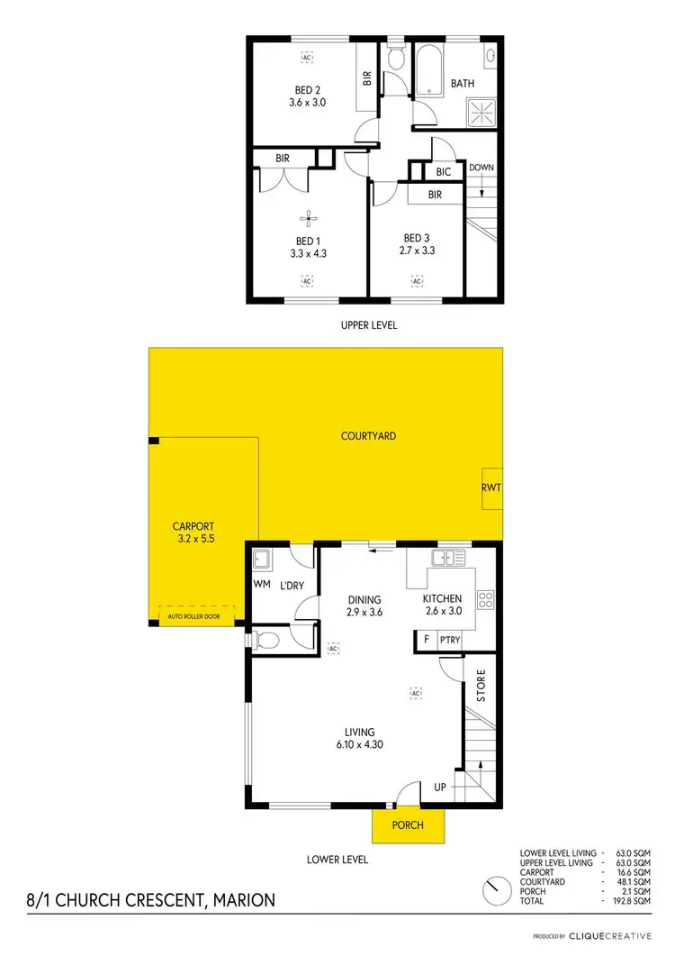 Floorplan of Homely townhouse listing, 8/1 Church Crescent, Marion SA 5043