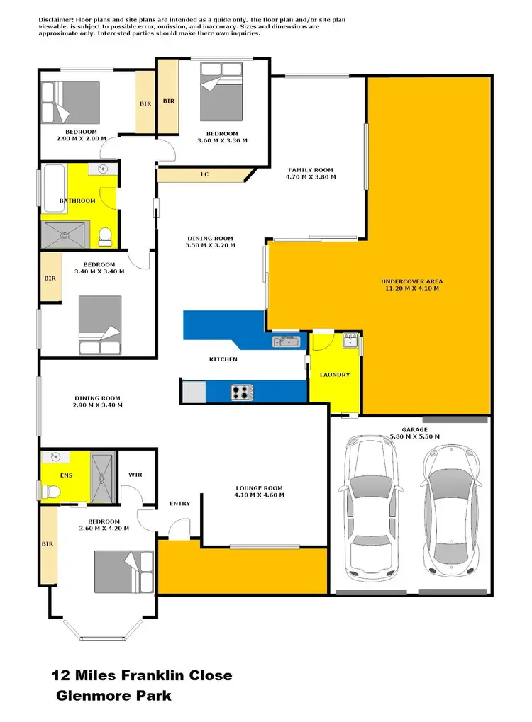 Floorplan of Homely house listing, 12 Miles Franklin Close, Glenmore Park NSW 2745