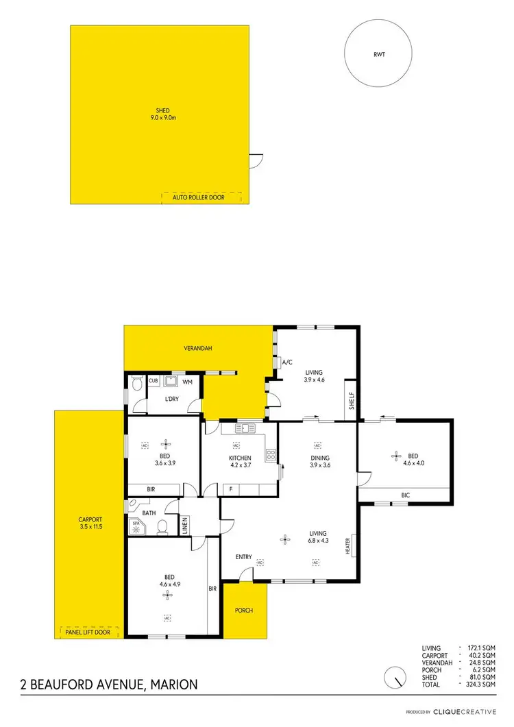 Floorplan of Homely house listing, 2 Beauford Avenue, Marion SA 5043