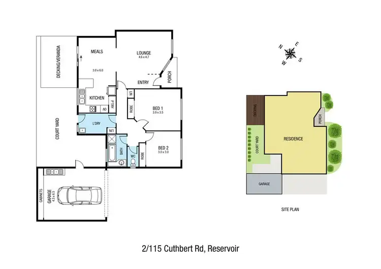 Floorplan of Homely unit listing, 2/115 Cuthbert Road, Reservoir VIC 3073