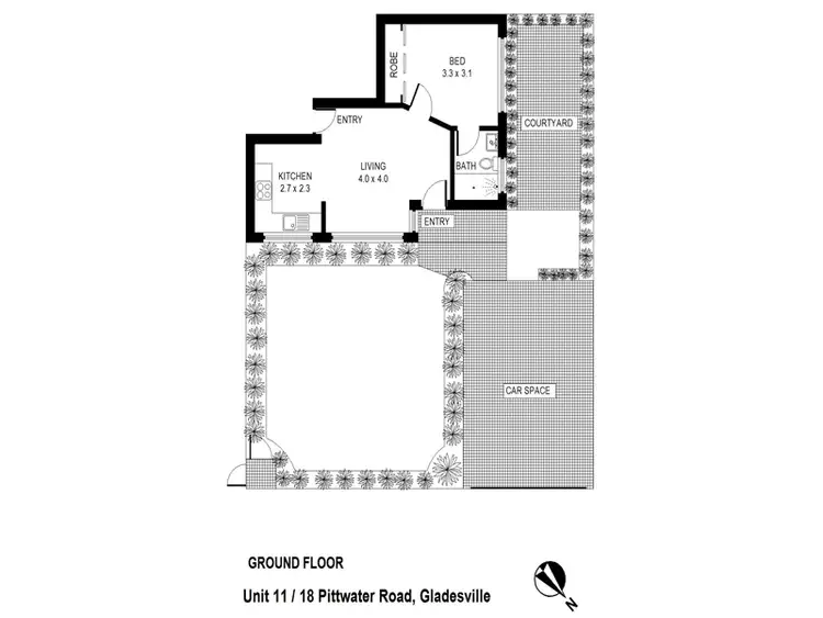 Floorplan of Homely apartment listing, 11/18 Pittwater Road, Gladesville NSW 2111