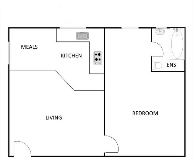 Floorplan of Homely unit listing, 1/10 Arthur Street, Crestwood NSW 2620
