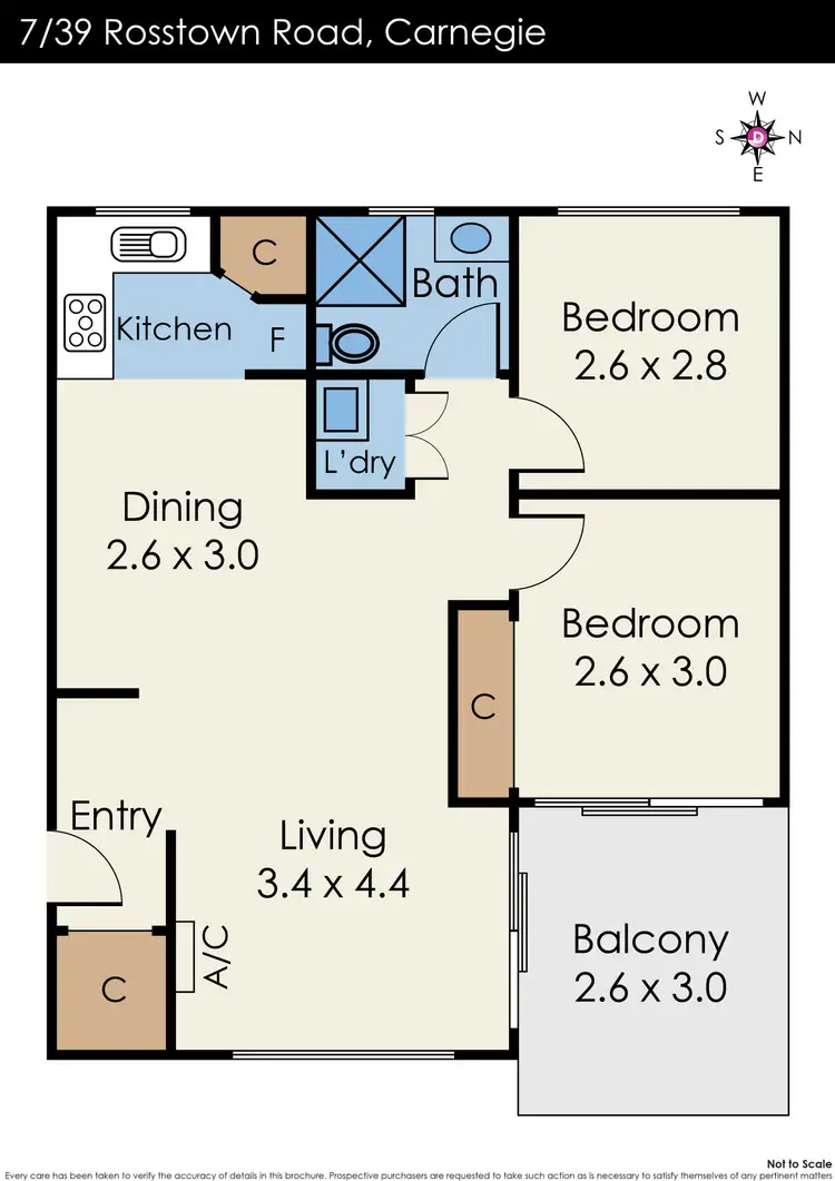 Floorplan of Homely apartment listing, 7/39 Rosstown Road, Carnegie VIC 3163