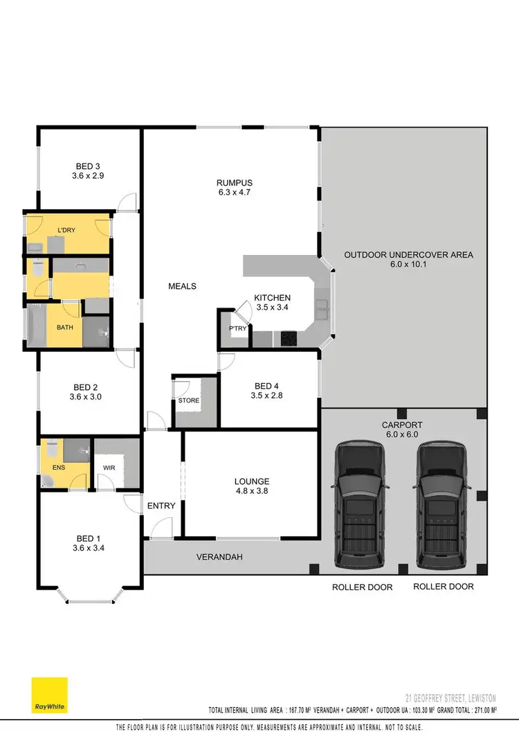 Floorplan of Homely house listing, 21 Geoffrey Street, Lewiston SA 5501