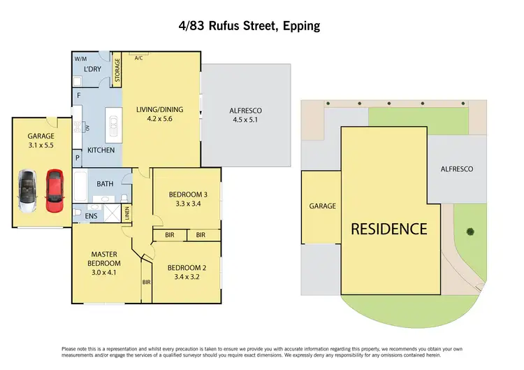 Floorplan of Homely unit listing, 4/83 Rufus Street, Epping VIC 3076