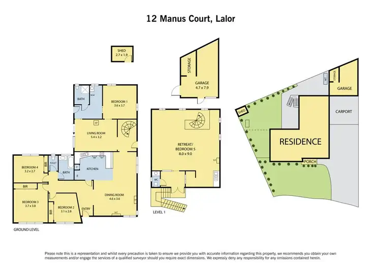 Floorplan of Homely house listing, 12 Manus Court, Lalor VIC 3075